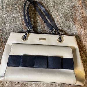 KATE SPADE New York Tan Leather w/ Black bow